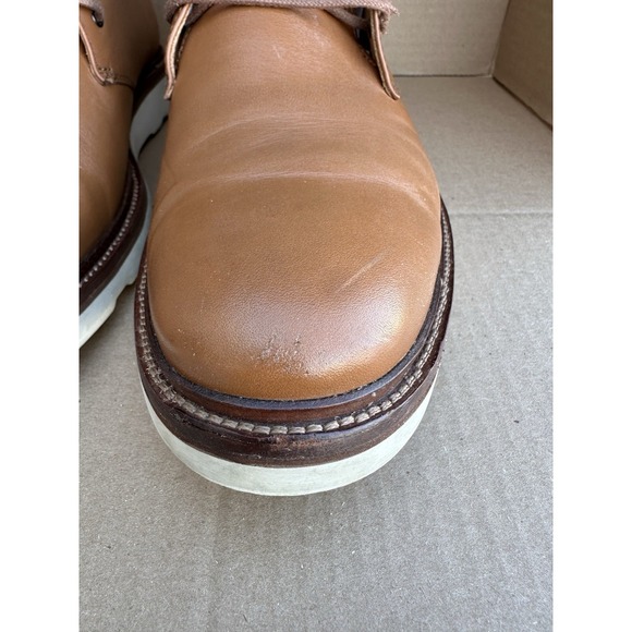 Coach G1416 Men's 10.5 Leather Chukka Boots Tan Brown Lace Up Casual Dress - Picture 4 of 13